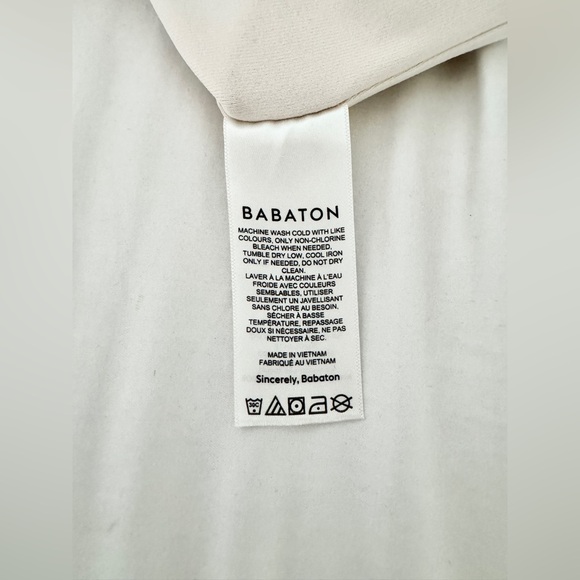 ARITZIA BABATON Contour Square Neck Long Sleeve Bodysuit • Cream/Ivory • Small - Picture 9 of 11